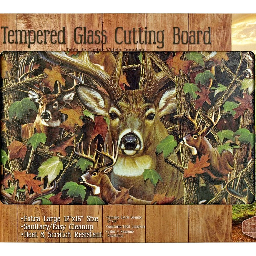 NEW COUNTRY SIDE PRODUCTS WOODLAND CUTTING BOARD WITH DEER